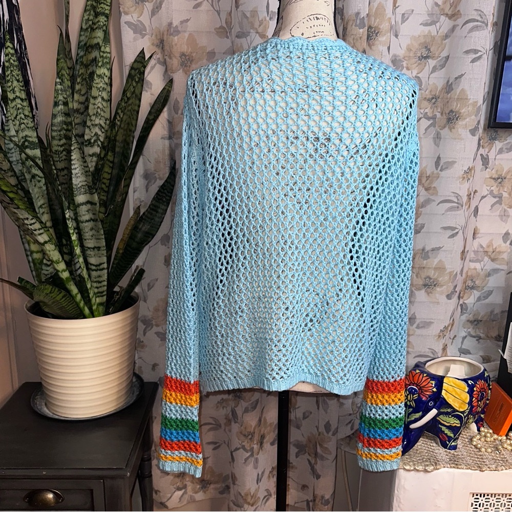 Bohemian Rainbow Crochet Cardigan - Picture 2 of 5